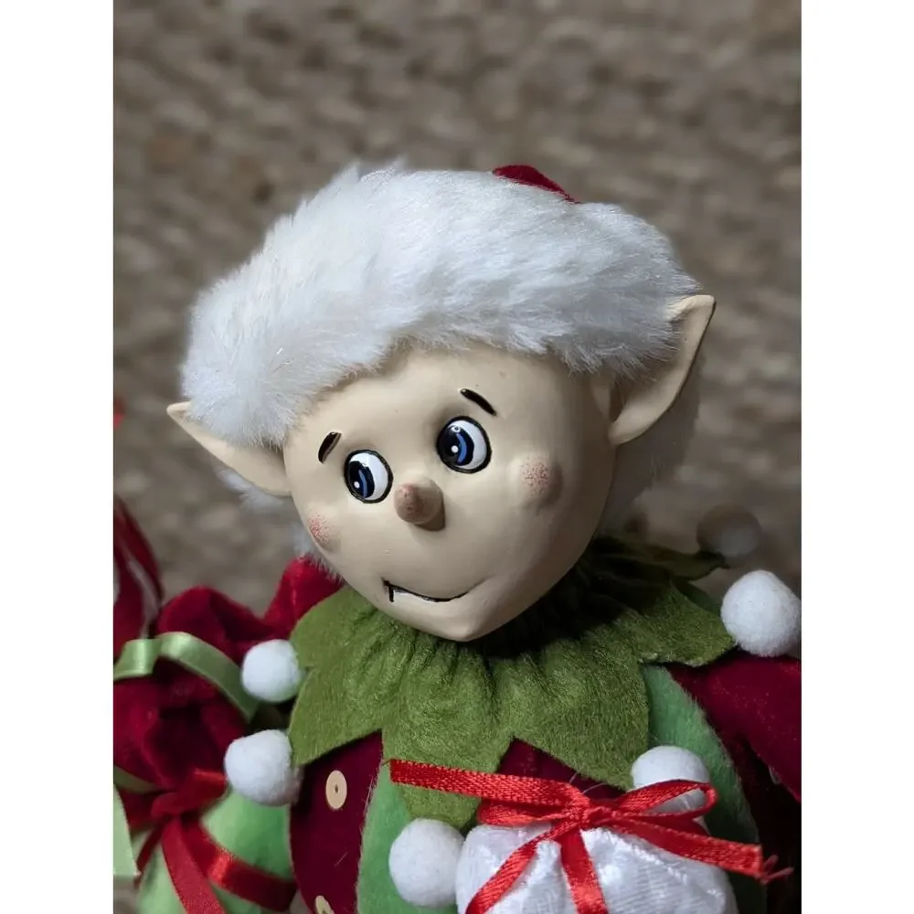 NEW! Plus Christmas Pixie Elf Tree Topper Bells Holiday Decor Unique Gift 11